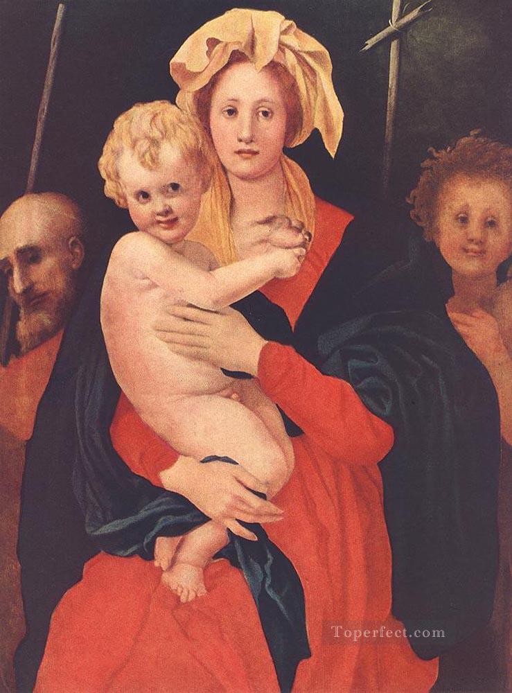 Madonna And Child With St Joseph And Saint John The Baptist Florentine Pontormo Oil Paintings